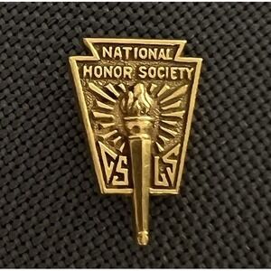National Honor Society Lapel Pin Gold Filled Vtg Marked T GF